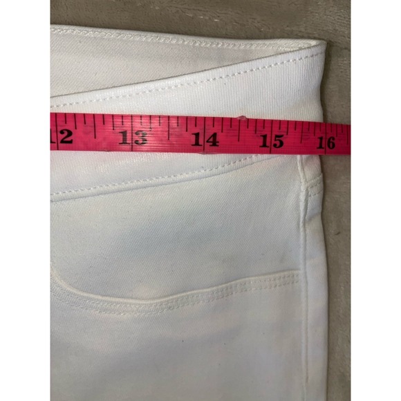 L'Agence Tati Coated Bootcut Jeans Women's 31  Blanc High Rise Super Stretch NEW - Picture 9 of 16
